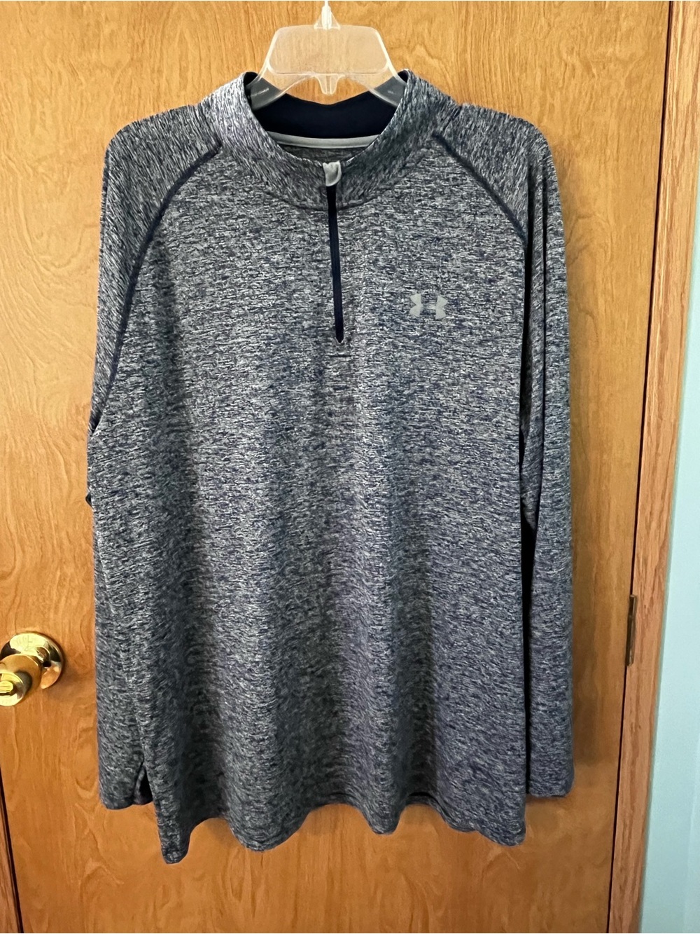 Under Armour Men’s Navy & White Quarter-Zip Long Sleeve Pullover Size XXL